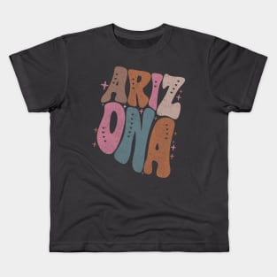 Arizona US State Retro Typography Kids T-Shirt